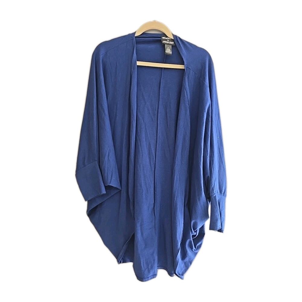 Wonderlush for Layers by Lizden Blue Batwing Cardigan Sweater Womans Size‎ XL/1X